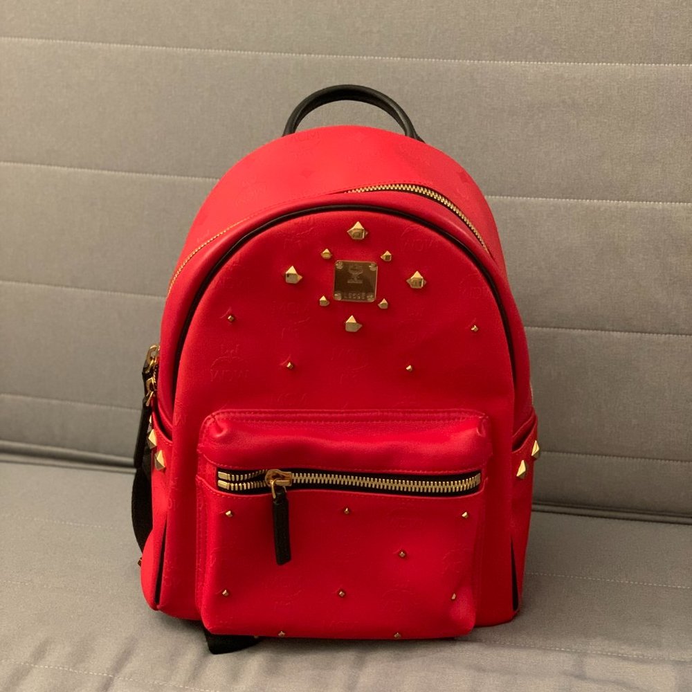 Authentic Mcm Odeon Stark Red Backpack - image 1